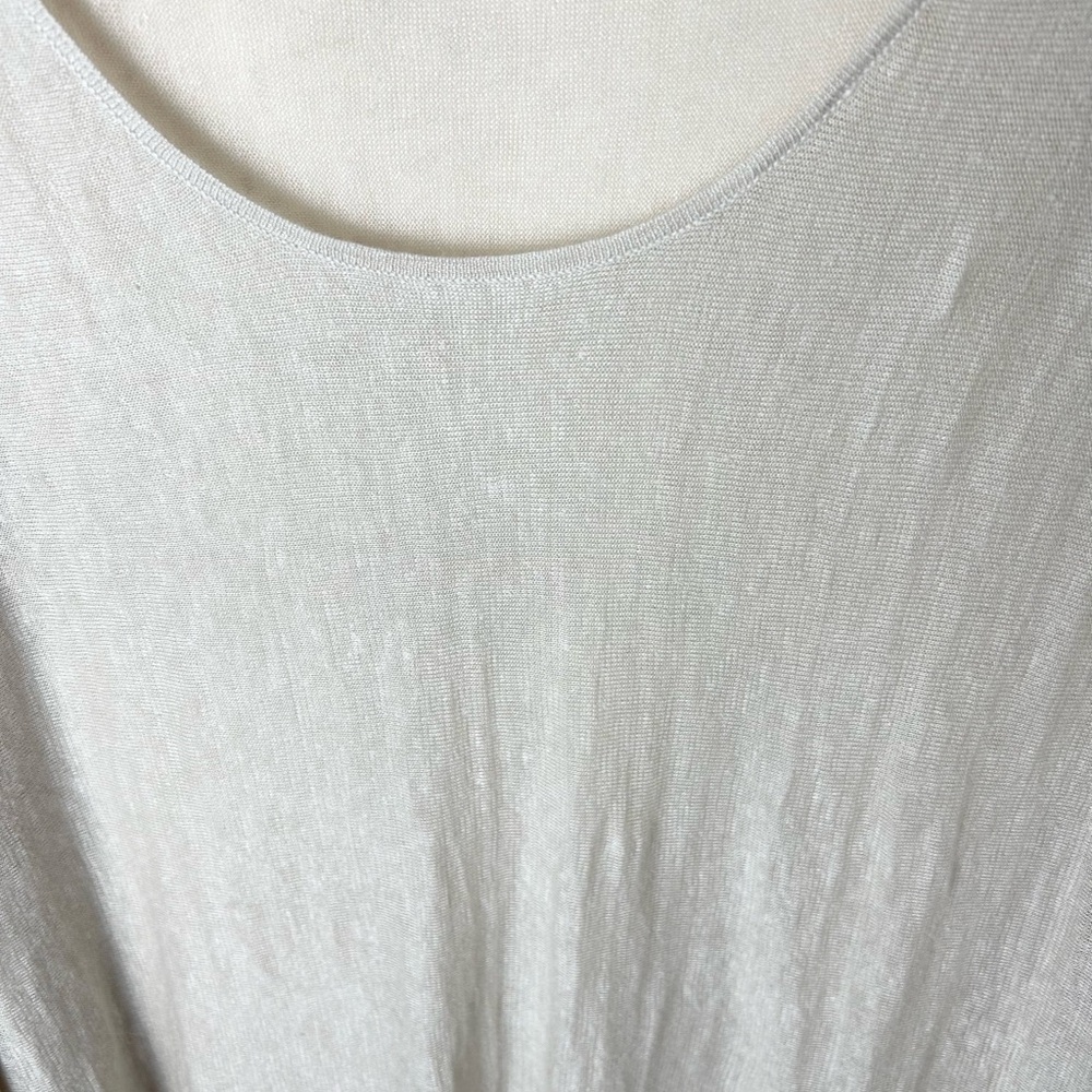 Eileen Fisher Dolman 3/4 Sleeve Top Women’s XL LINEN Oversized Sparkly Mature - Picture 3 of 11